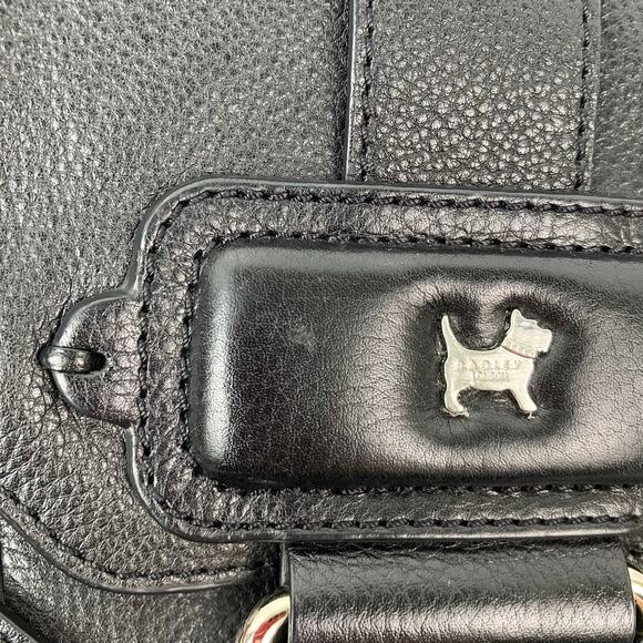 Radley London Small Crossbody Bag w Scottie Dog Logo Black Leather Retro - Picture 10 of 16